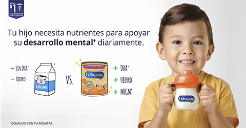 Tu hijo necesita nutrientes para apoyar su desarrollo mental diariamente.